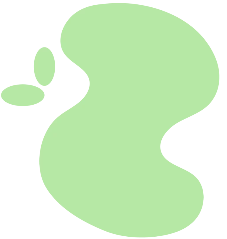forme blob vert