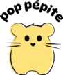 logo de la marque pop pépite avec mascotte